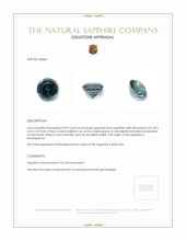 0.94 Ct. Greenish Blue Sapphire from Madagascar Appraisal