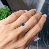 1.01 Ct. Bluish Green Sapphire from Madagascar Life Style
