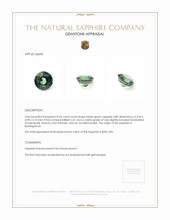 0.66 Ct. Bluish Green Sapphire from Madagascar Appraisal