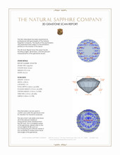 0.66 Ct. Bluish Green Sapphire from Madagascar 3 D Scan Report