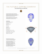 0.45 Ct. Blue Sapphire from Ceylon (Sri Lanka) 3 D Scan Report