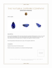 0.48 Ct. Blue Sapphire from Ceylon (Sri Lanka) Appraisal