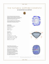 0.50 Ct. Blue Sapphire from Ceylon (Sri Lanka) 3 D Scan Report
