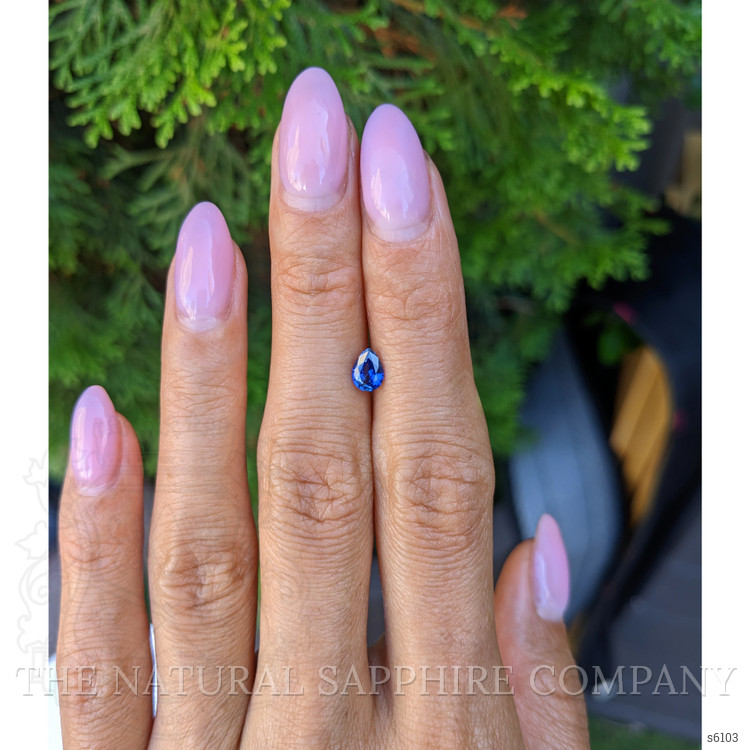 0.57 Ct. Blue Sapphire from Ceylon (Sri Lanka)