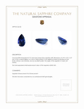 0.74 Ct. Blue Sapphire from Ceylon (Sri Lanka) Appraisal