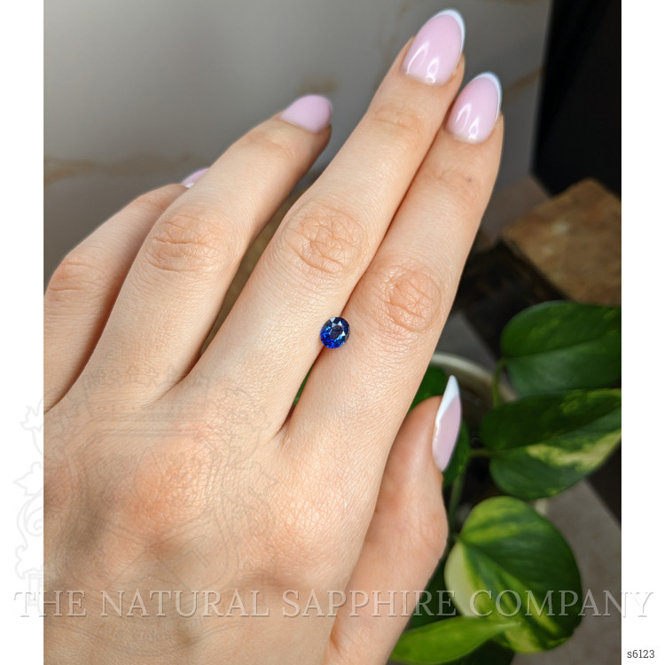 0.77 Ct. Blue Sapphire from Ceylon (Sri Lanka)