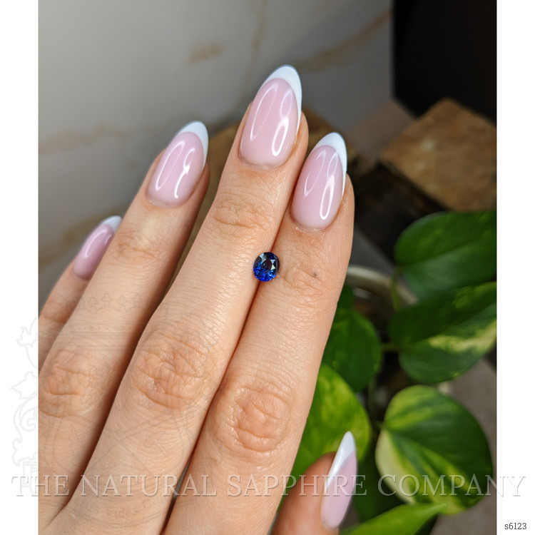 0.77 Ct. Blue Sapphire from Ceylon (Sri Lanka)