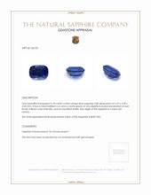 0.78 Ct. Blue Sapphire from Ceylon (Sri Lanka) Appraisal