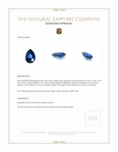0.40 Ct. Sapphire from Ceylon (Sri Lanka) Appraisal