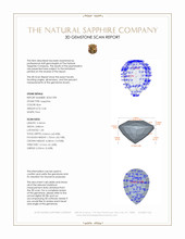 0.40 Ct. Blue Sapphire from Ceylon (Sri Lanka) 3 D Scan Report