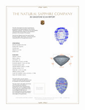 0.40 Ct. Sapphire from Ceylon (Sri Lanka) 3 D Scan Report