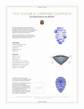 0.46 Ct. Blue Sapphire from Ceylon (Sri Lanka) 3 D Scan Report