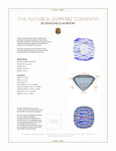 0.48 Ct. Blue Sapphire from Ceylon (Sri Lanka) 3 D Scan Report