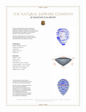 0.49 Ct. Blue Sapphire from Ceylon (Sri Lanka) 3 D Scan Report