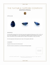 0.53 Ct. Sapphire from Ceylon (Sri Lanka) Appraisal