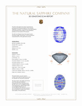 0.55 Ct. Sapphire from Ceylon (Sri Lanka) 3 D Scan Report
