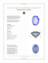 0.55 Ct. Blue Sapphire from Ceylon (Sri Lanka) 3 D Scan Report