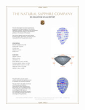 0.61 Ct. Blue Sapphire from Ceylon (Sri Lanka) 3 D Scan Report