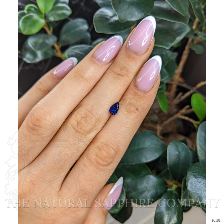 0.63 Ct. Blue Sapphire from Ceylon (Sri Lanka)