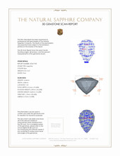 0.67 Ct. Blue Sapphire from Ceylon (Sri Lanka) 3 D Scan Report
