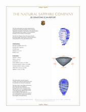 0.70 Ct. Blue Sapphire from Ceylon (Sri Lanka) 3 D Scan Report