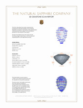 0.70 Ct. Blue Sapphire from Ceylon (Sri Lanka) 3 D Scan Report