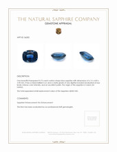 0.75 Ct. Blue Sapphire from Ceylon (Sri Lanka) Appraisal