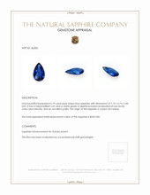 0.79 Ct. Blue Sapphire from Ceylon (Sri Lanka) Appraisal