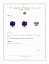 1.67 Ct. Color Change Sapphire from Ceylon (Sri Lanka) Appraisal