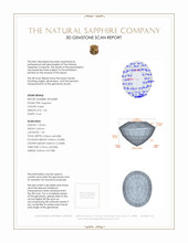 1.34 Ct. Purple Sapphire from Ceylon (Sri Lanka) 3 D Scan Report