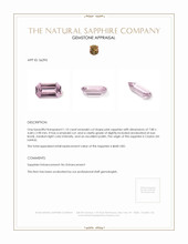 1.10 Ct. Pink Sapphire from Ceylon (Sri Lanka) Appraisal