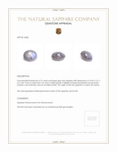 6.76 Ct. Sapphire from Ceylon (Sri Lanka) Appraisal
