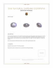 6.76 Ct. Bluish Grey Star Sapphire from Ceylon (Sri Lanka) Appraisal