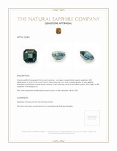 0.64 Ct. Bluish Green Sapphire from Madagascar Appraisal