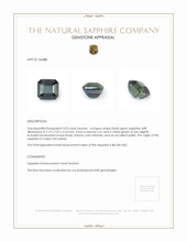 3.03 Ct. Bluish Green Sapphire from Ceylon (Sri Lanka) Appraisal