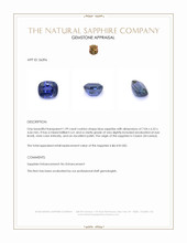 1.99 Ct. Blue Sapphire from Ceylon (Sri Lanka) Appraisal