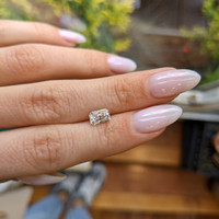 1.40 Ct. White Sapphire from Madagascar Life Style