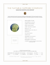 17.80 Ct. Bi Color Cabochon Sapphire from Ceylon (Sri Lanka) Scan Report