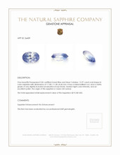 13.97 Ct. Bi Color Sapphire from Ceylon (Sri Lanka) Appraisal