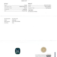 4.08 Ct. Greenish Blue Sapphire from Madagascar Scan Report