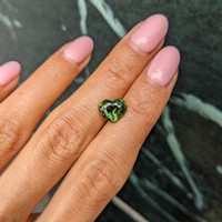 2.83 Ct. Green Sapphire from Madagascar Life Style