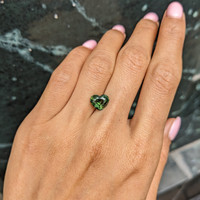 2.83 Ct. Green Sapphire from Madagascar Life Style