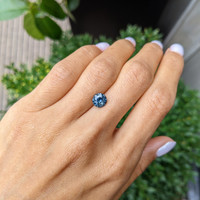 1.90 Ct. Greenish Blue Sapphire from Madagascar Life Style