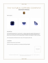 0.51 Ct. Blue Sapphire from Ceylon (Sri Lanka) Appraisal