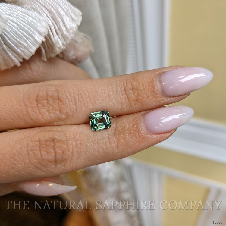 1.55 Ct. Bluish Green Sapphire from Ceylon (Sri Lanka)