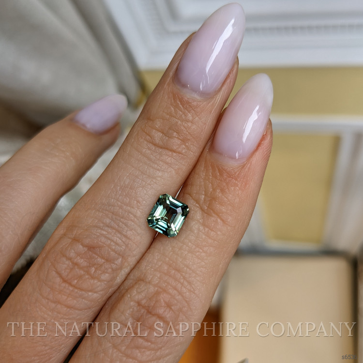 1.55 Ct. Bluish Green Sapphire from Ceylon (Sri Lanka)