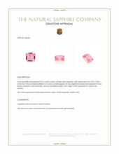 0.55 Ct. Pink Sapphire from Ceylon (Sri Lanka) Appraisal