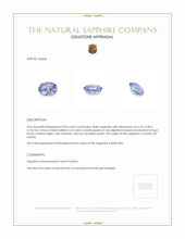 0.85 Ct. Sapphire from Ceylon (Sri Lanka) Appraisal