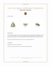 1.30 Ct. Yellowish Green Sapphire from Ceylon (Sri Lanka) Appraisal