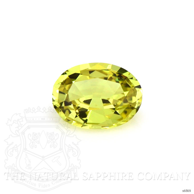 0.74 Ct. Greenish Yellow Sapphire from Ceylon (Sri Lanka)